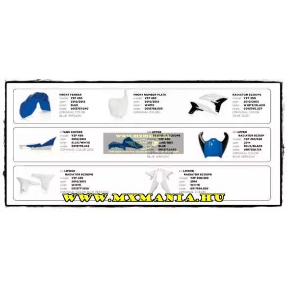 ACERBIS Yamaha hűttőidom!