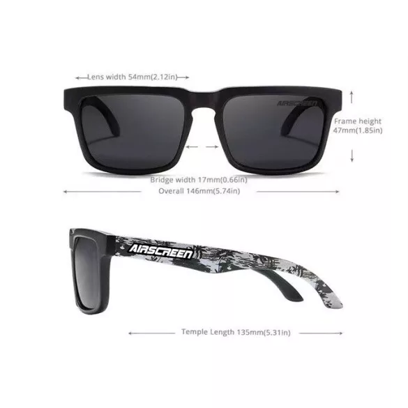 Airscreen Smart napszemüveg - fekete lencsével