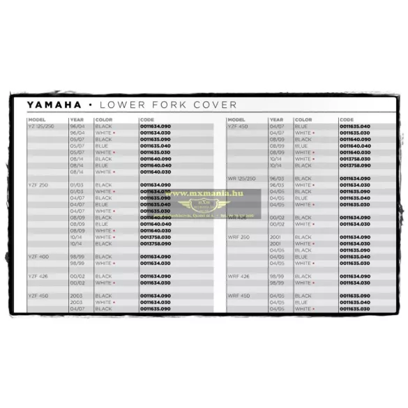 ACERBIS Yamaha első teleszkópvédő