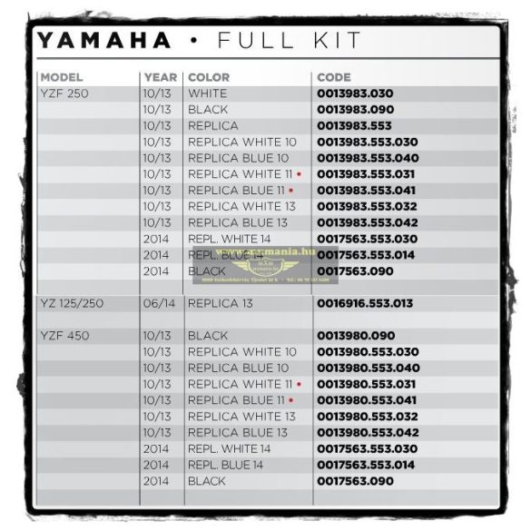 ACERBIS Yamaha FULL KIT