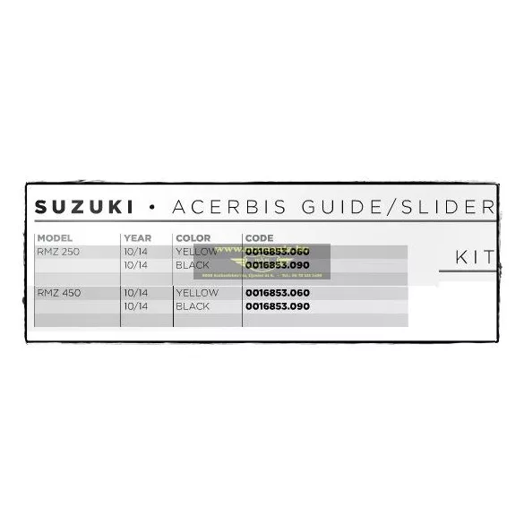 ACERBIS Suzuki láncvezető műanyag FULL KIT