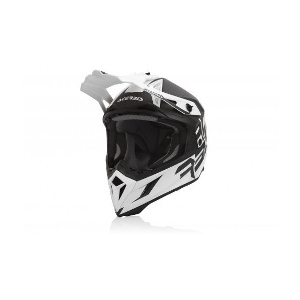 Acerbis helmet Steel carbon black-white szürke bukósisak
