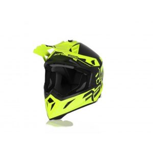 Acerbis helmet Steel carbon fluo yellow-black szürke bukósisak