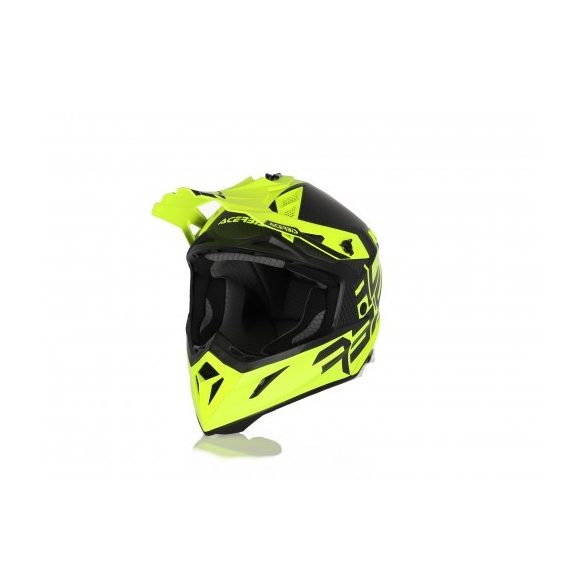 Acerbis helmet Steel carbon fluo yellow-black szürke bukósisak