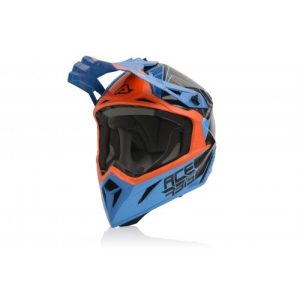Acerbis helmet Steel carbon orange-blue szürke bukósisak