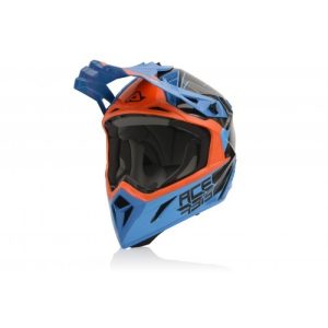 Acerbis helmet Steel carbon orange-blue szürke bukósisak