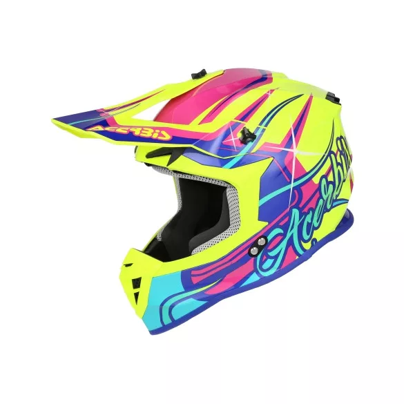 Acerbis Linear yellow/purple bukósisak - XL méretben