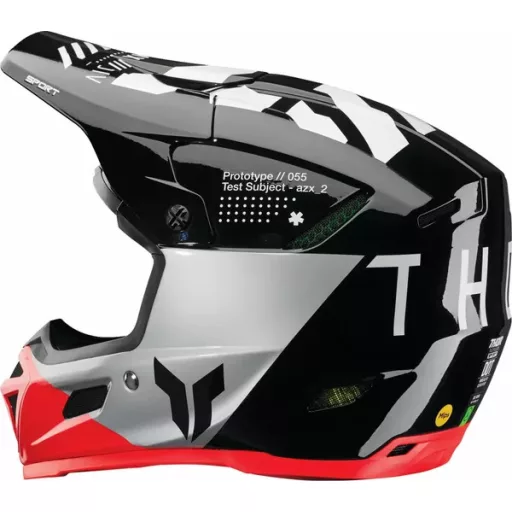 Thor reflex sport strike mips® fekete/szürke - piros