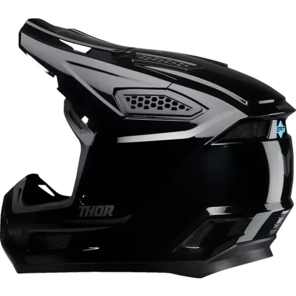 Thor Fleet blackout fényes bukósisak fekete