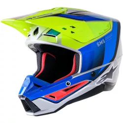 Alpinestars SM5 sail yellow-blue bukósisak