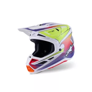 Alpinestars S-M7 Fuse purple-white-yellow bukósisak