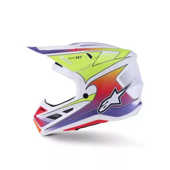 Alpinestars S-M7 Fuse purple-white-yellow bukósisak