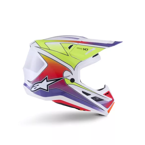 Alpinestars S-M7 Fuse purple-white-yellow bukósisak