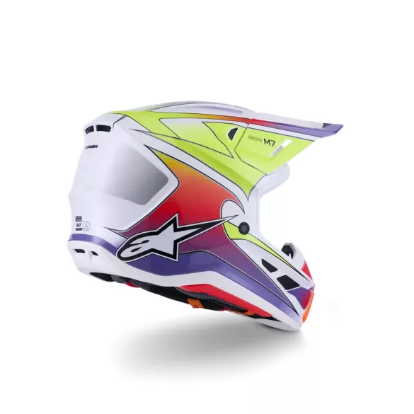 Alpinestars S-M7 Fuse purple-white-yellow bukósisak
