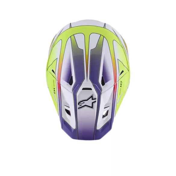 Alpinestars S-M7 Fuse purple-white-yellow bukósisak