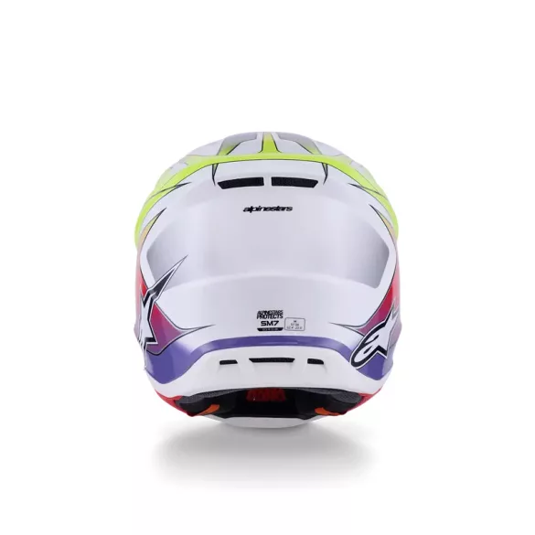 Alpinestars S-M7 Fuse purple-white-yellow bukósisak