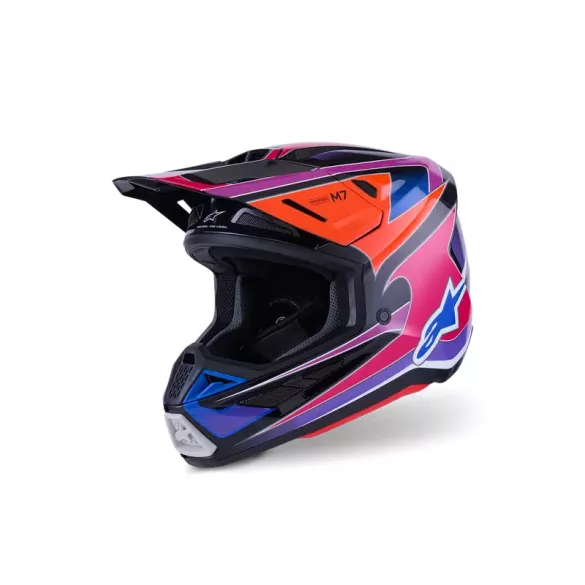 Alpinestars S-M7 Fuse blue-pink-purple bukósisak