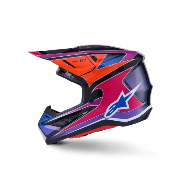 Alpinestars S-M7 Fuse blue-pink-purple bukósisak