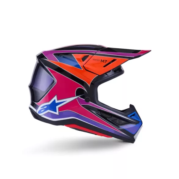 Alpinestars S-M7 Fuse blue-pink-purple bukósisak