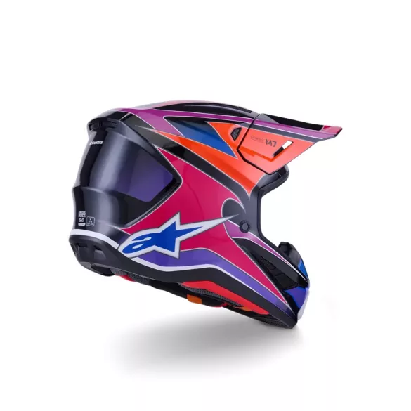 Alpinestars S-M7 Fuse blue-pink-purple bukósisak