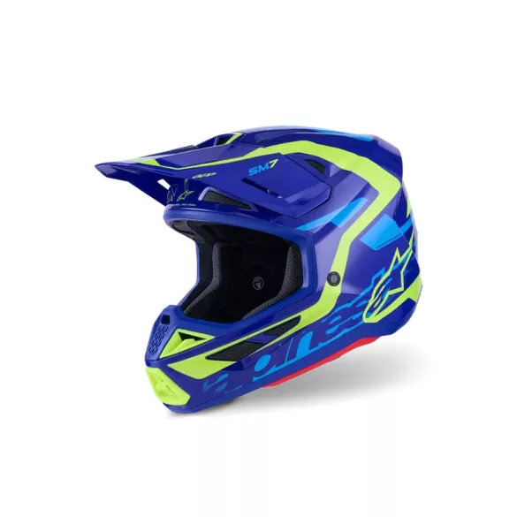 Alpinestars S-M7 Deed blue-yellow bukósisak