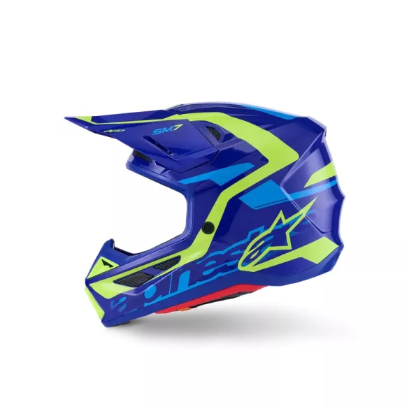 Alpinestars S-M7 Deed blue-yellow bukósisak