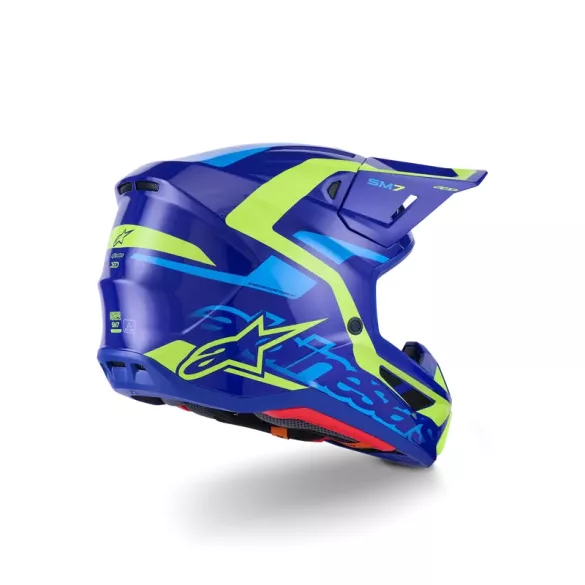 Alpinestars S-M7 Deed blue-yellow bukósisak