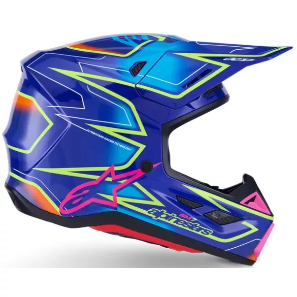 Alpinestars S-M7 Cast blue-pink-yellow bukósisak