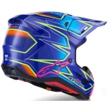 Alpinestars S-M7 Cast blue-pink-yellow bukósisak