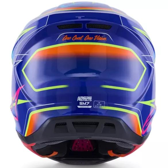 Alpinestars S-M7 Cast blue-pink-yellow bukósisak