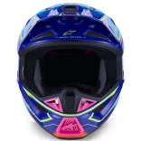 Alpinestars S-M7 Cast blue-pink-yellow bukósisak