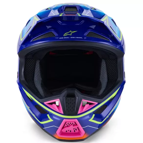 Alpinestars S-M7 Cast blue-pink-yellow bukósisak