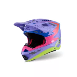   Alpinestars SM10  Jett Lawrence R01 bukósisak Pink / Lila / Neon Sárga