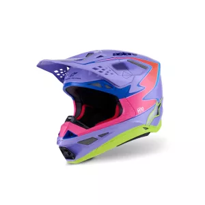 Alpinestars SM10  Jett Lawrence R01 bukósisak Pink / Lila / Neon Sárga