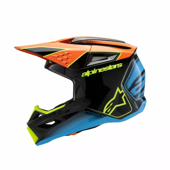 Alpinestars S-M3 Fray gyerek bukósisak Fekete/Kék/Narancs/Sárga