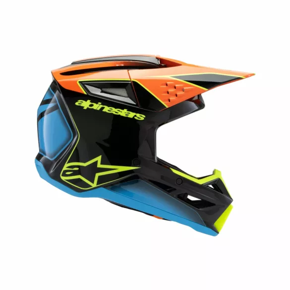 Alpinestars S-M3 Fray gyerek bukósisak Fekete/Kék/Narancs/Sárga