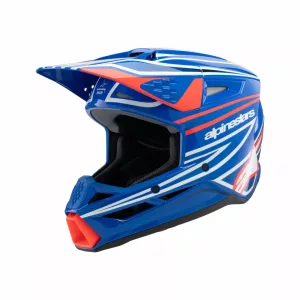 Alpinestars S-M3 Wurx gyerek bukósisak Blue-White-Red