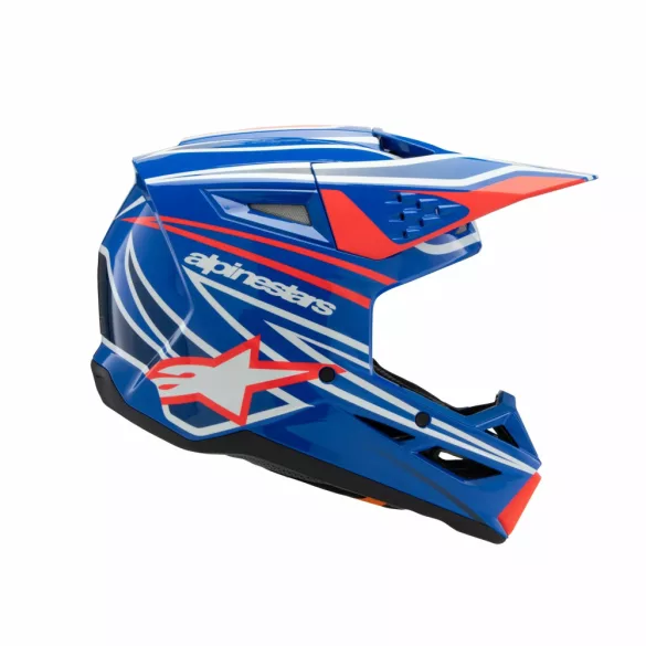Alpinestars S-M3 Wurx gyerek bukósisak Blue-White-Red