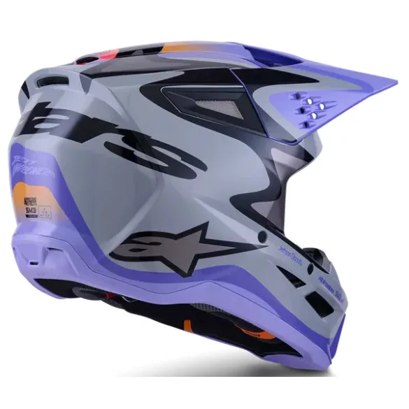 Alpinestars Gyerek S-M3 Jettson fekete, szürke és lila