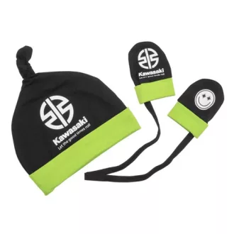 Kawasaki baby sapka - kesztyű szett
