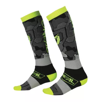   O'Neal pro MX camo V.22 zokni szürke/NEON sárga one size