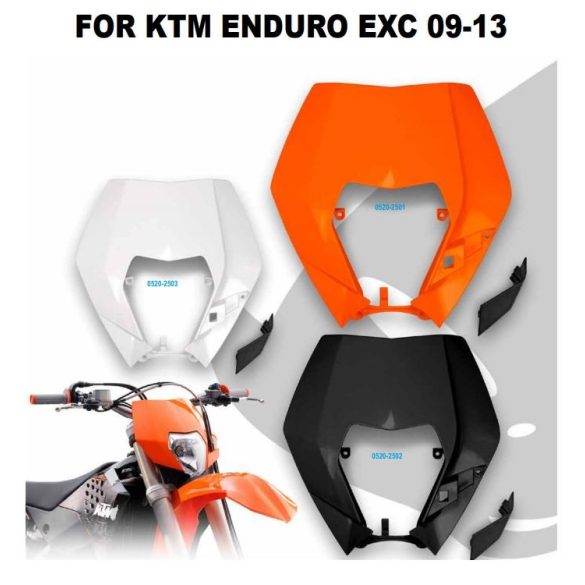 KTM EXC fejidom 3 féle színben, KTM ENDURO EXC 09-13