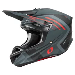 O'Neal 5SRS Polyacrylite bukósisak – SPIKE Gray/red