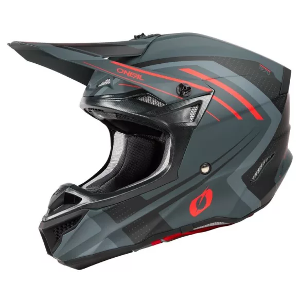 O'Neal 5SRS Polyacrylite bukósisak – SPIKE Gray/red