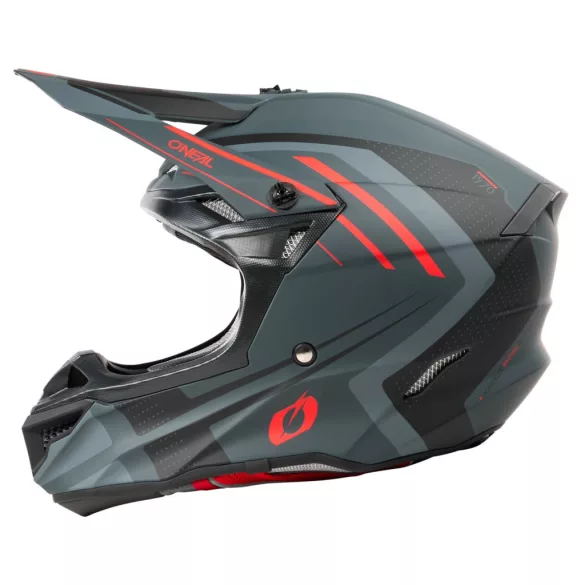 O'Neal 5SRS Polyacrylite bukósisak – SPIKE Gray/red