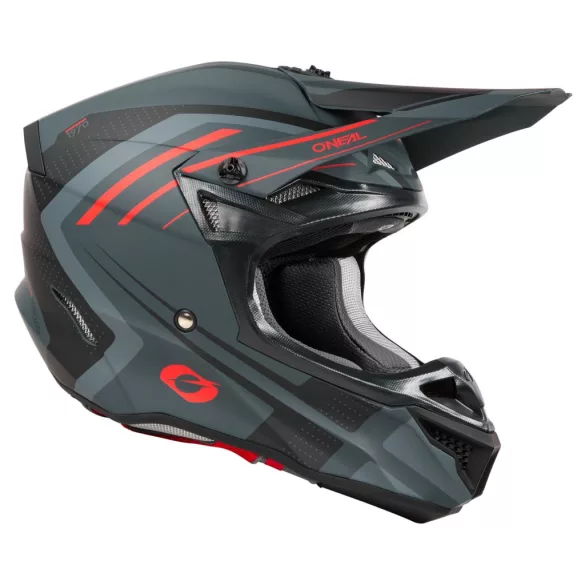 O'Neal 5SRS Polyacrylite bukósisak – SPIKE Gray/red