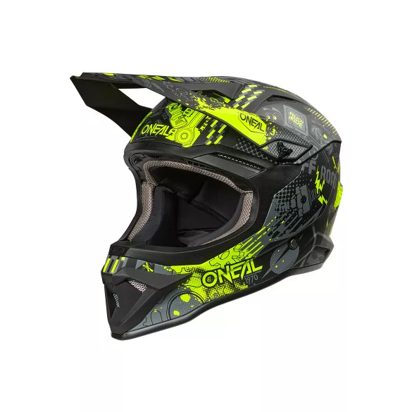 O'Neal 1SRS Gyerek bukósisak Vibrant V.26 Black/Neon Yellow