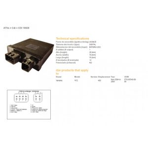 DZE CDI YAMAHA YFZ450 2004-2005 Racing Multimapa