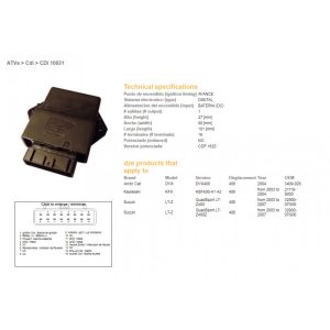 DZE GYÚJTÁSI MODUL CDI SUZUKI LTZ 400 QUADSPORT '03 -'07 (OEM 32900-07G00)