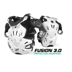   Leatt Fusion 3.0  páncél nyakmerevítővel, Felnőtt, fehér, L/XL méret